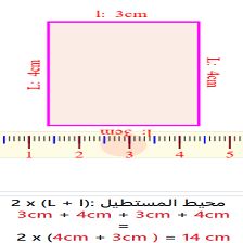 Cours et exercices de mathématiques - 3ème année primaire - Périmètre du rectangle