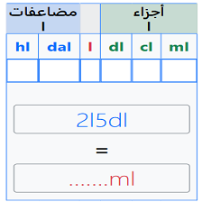 Cours et exercices de mathématiques - 4ème année primaire - Tableau de conversion des multiples et sous-multiples du litre