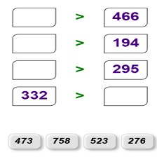 Cours et exercices de mathématiques - 3ème année primaire - Comparer deux nombres 9