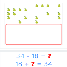 دروس وتمارين الرياضيات السنة أولى ابتدائي - حساب الفرق بين عددين بتقنيات الإكمال