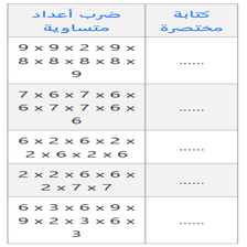 - Écriture abrégée de la multiplication de nombres répétés